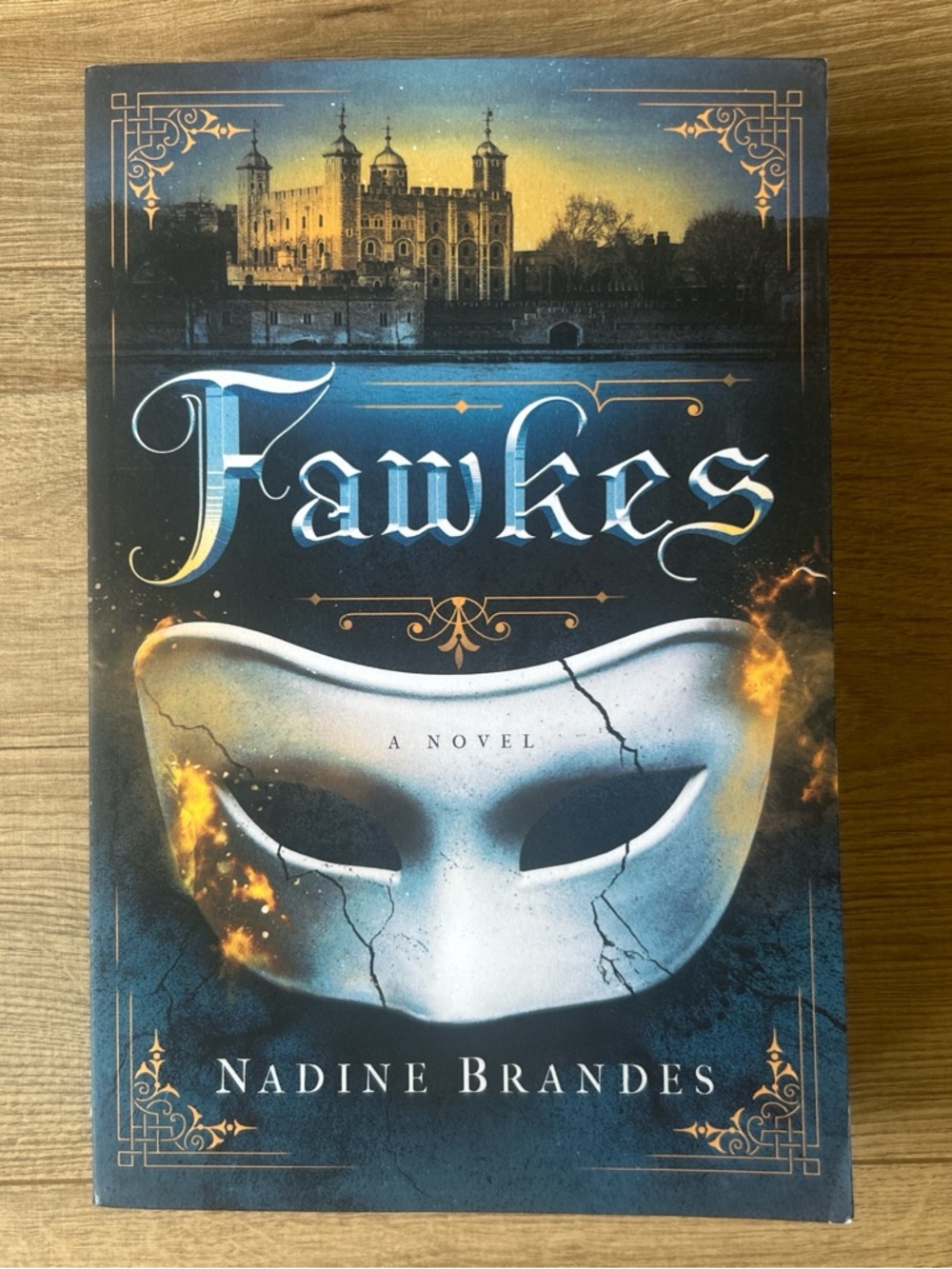 Fawkes by Nadine Brandes - Blue & Gold Paperback Novel‎